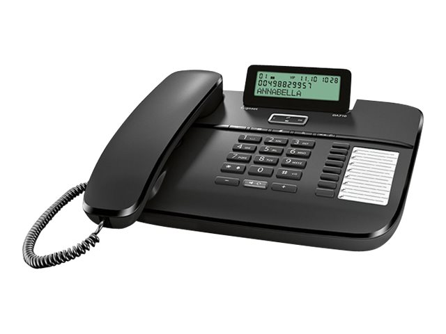 GIGASET DA710 schwarz schnurgeb. analog klappbares Grafik-Display Freisprechen CLIP Telefonbuch für 100 Einträge 8 Direktwahltasten