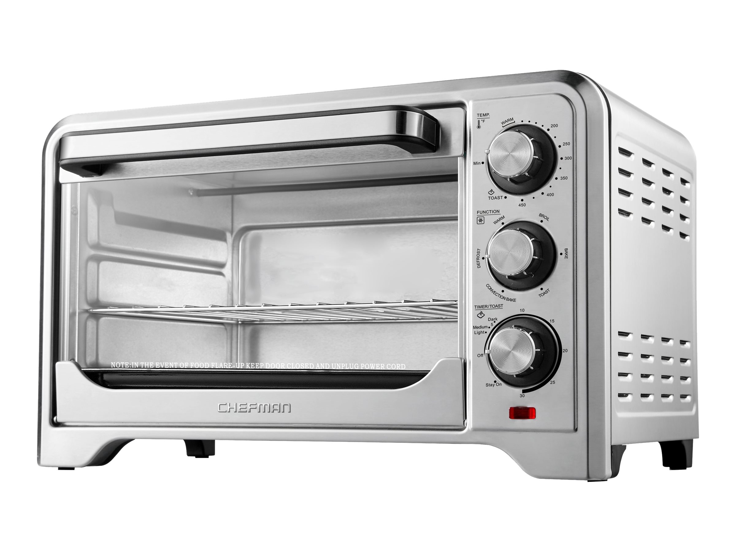 Chefman 6 Slice Convection Oven Stainless Steel RJ256SS London Drugs