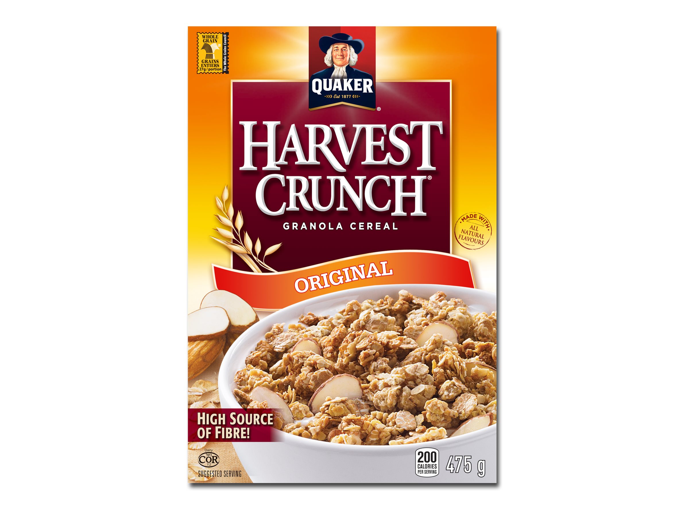 Quaker Harvest Crunch Granola Cereal - Original - 475G | London Drugs