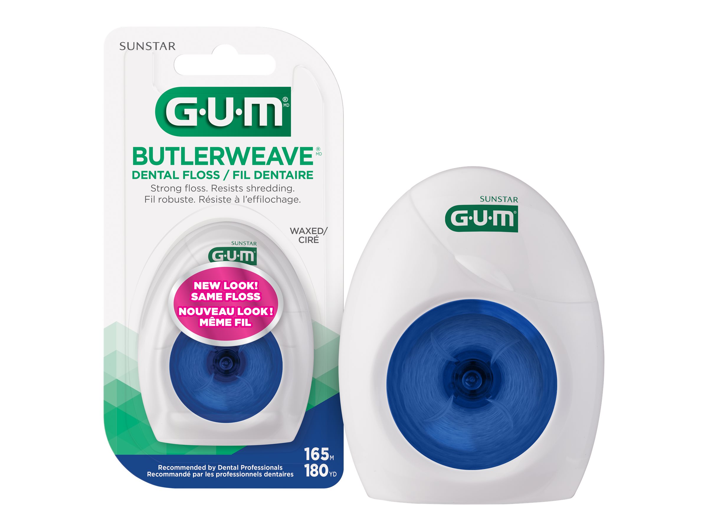 GUM ButlerWeave Dental Floss Waxed 165m