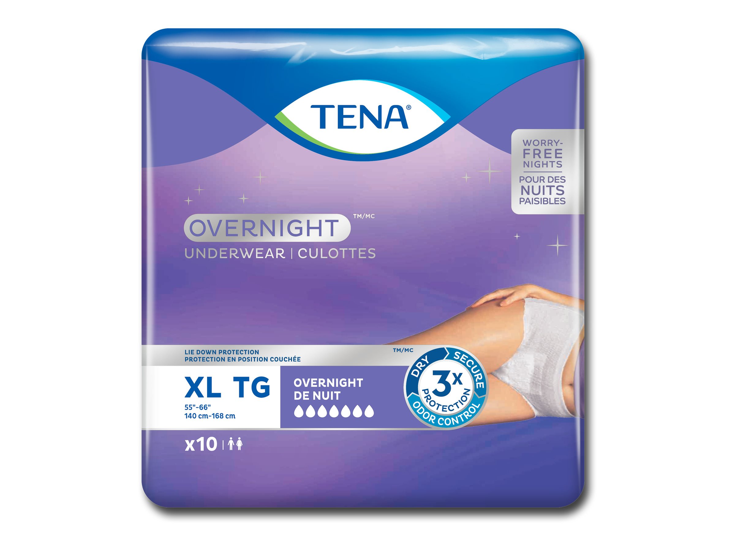 Tena Overnight Underwear Extra Large 10s
