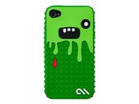 Case-Mate Monsta Case - &Eacute;tui Pour t&eacute;l&eacute;phone intelligent - silicone - vert, vert fonc&eacute; - Apple iPhone 4 - Case-Mate Monsta Case - &Eacute;tui Pour t&eacute;l&eacute;phone intelligent