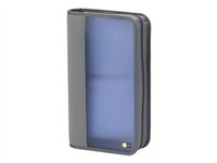 Case Logic BCW 72 - Portefeuille pour disques CD/DVD - 72 disques - plastique, polypropylène - gris, bleu poussiéreux