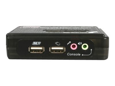 StarTech.com 2 Port USB VGA KVM Switch with Audio and Cables