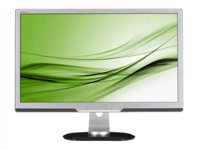Philips Brilliance P-line 241P3LES - &Eacute;cran LCD - TFT - WLED - 24" - &eacute;cran large - 1920 x 1080 / 60 Hz - 250 cd/m2 - 1000:1 - 20000000:1 (dynamique) - 5 ms - 0.276 mm - DVI-D, VGA - haut-parleurs - argent&eacute;(e) - Philips Brilliance P-line 241P3LES