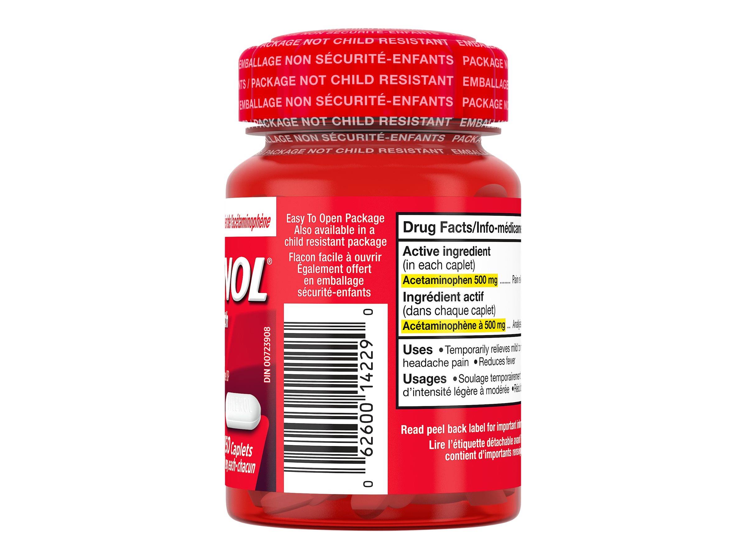 TYLENOL CAPLETS EX STRENGTH 150 S
