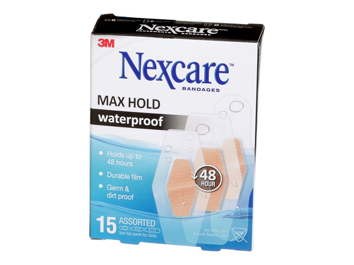 NEXCARE MAX HOLD WATERPROOF 15'S/CLEAR