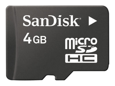 SanDisk - tarjeta de memoria flash - 4 GB - microSDHC