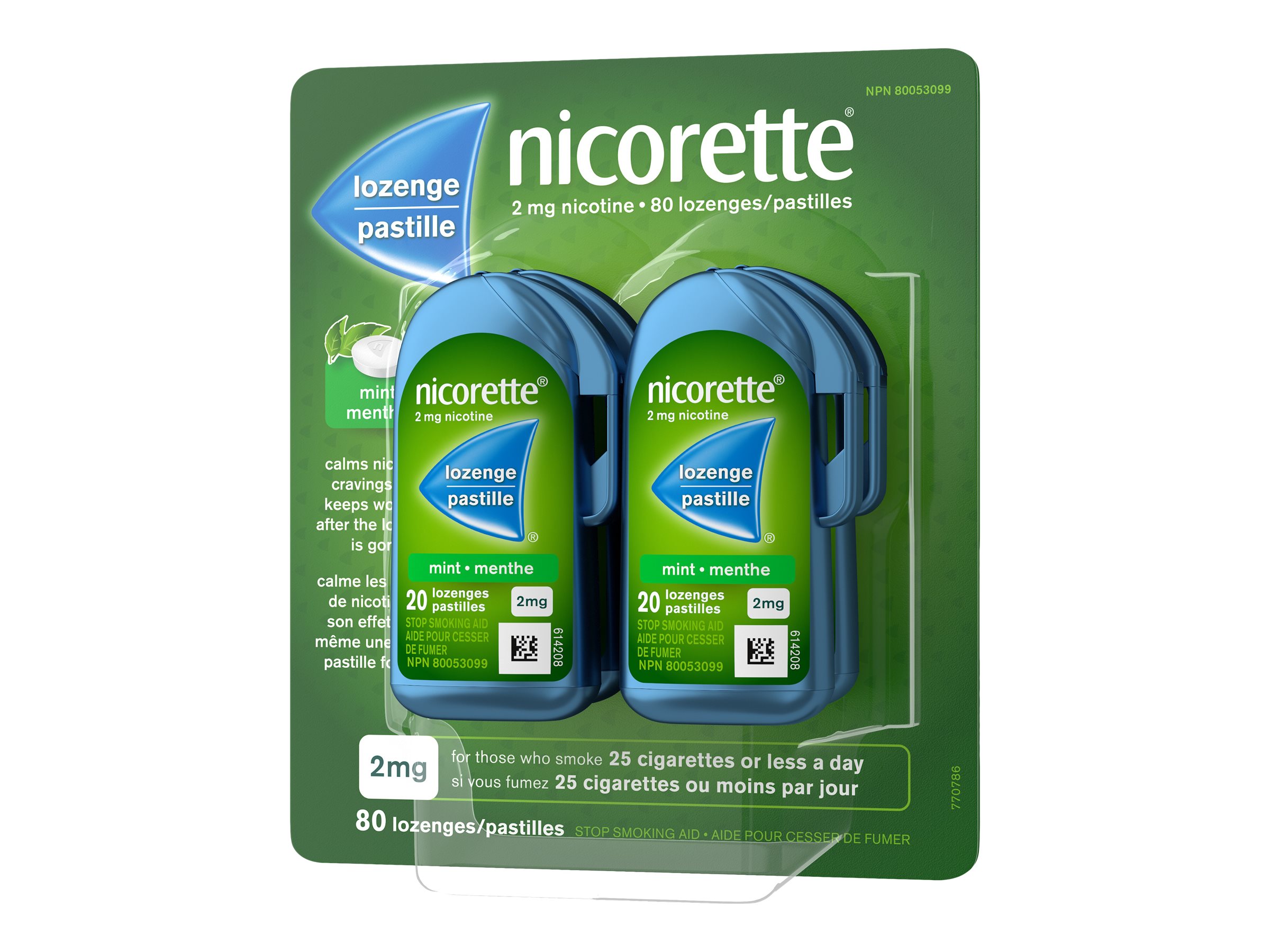 Nicorette Stop Smoking Aid Lozenge Mint 2mg 80s