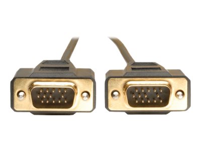 Tripp Lite 10 英尺 VGA 显示器金色电缆 模压屏蔽 HD15 M/M 10' - VGA 电缆 - 10 英尺