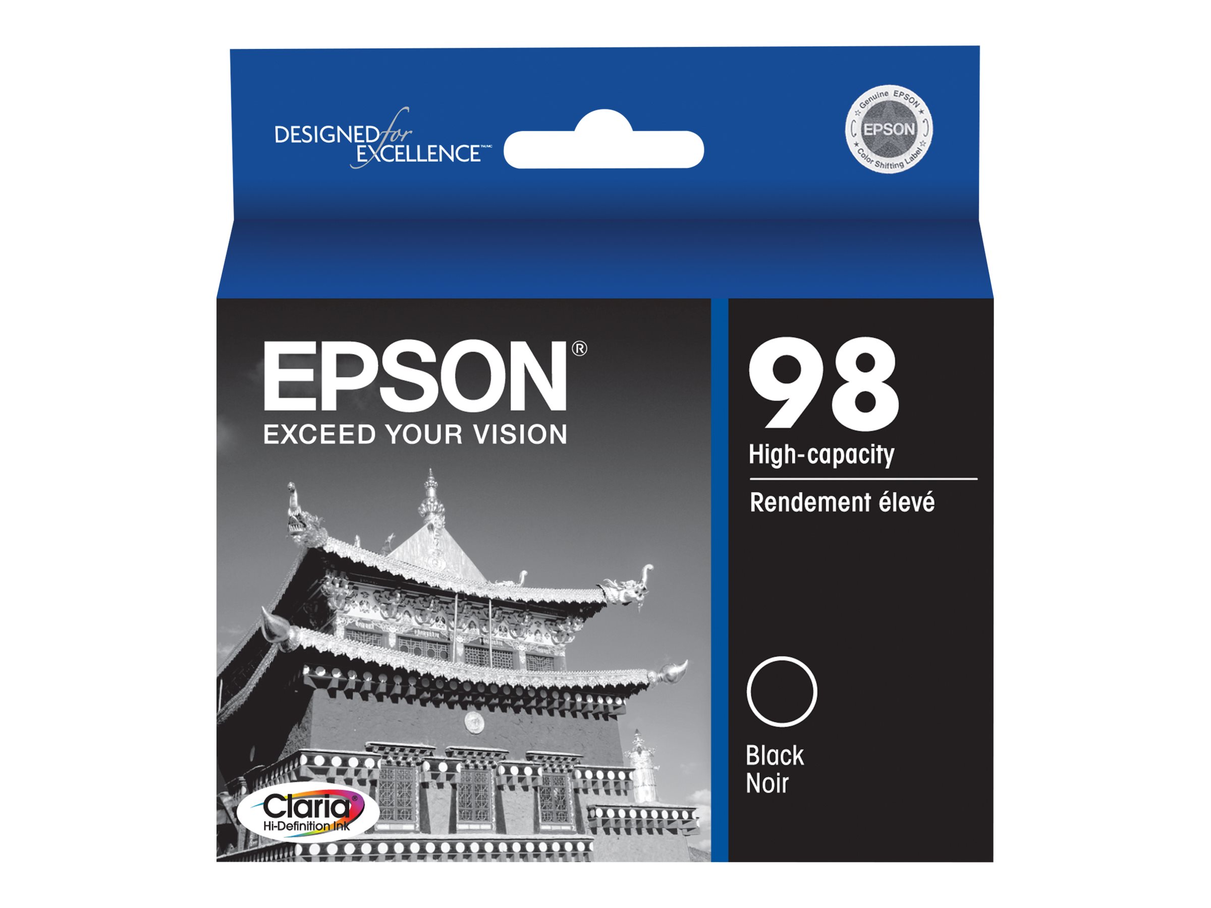 Epson 98 Claria Hi Definition Ink 98 High Capacity Ink Cartridge Black T098120 S