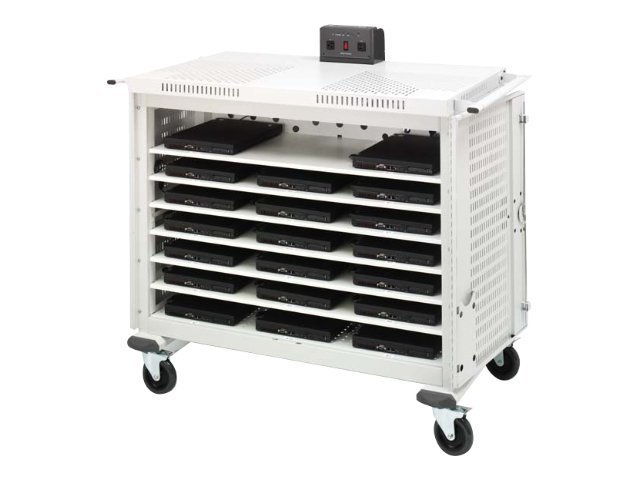 Brettford 20UNIT LAPTOP CART HORIZ FRONT/REAR ACC PWR BRAIN