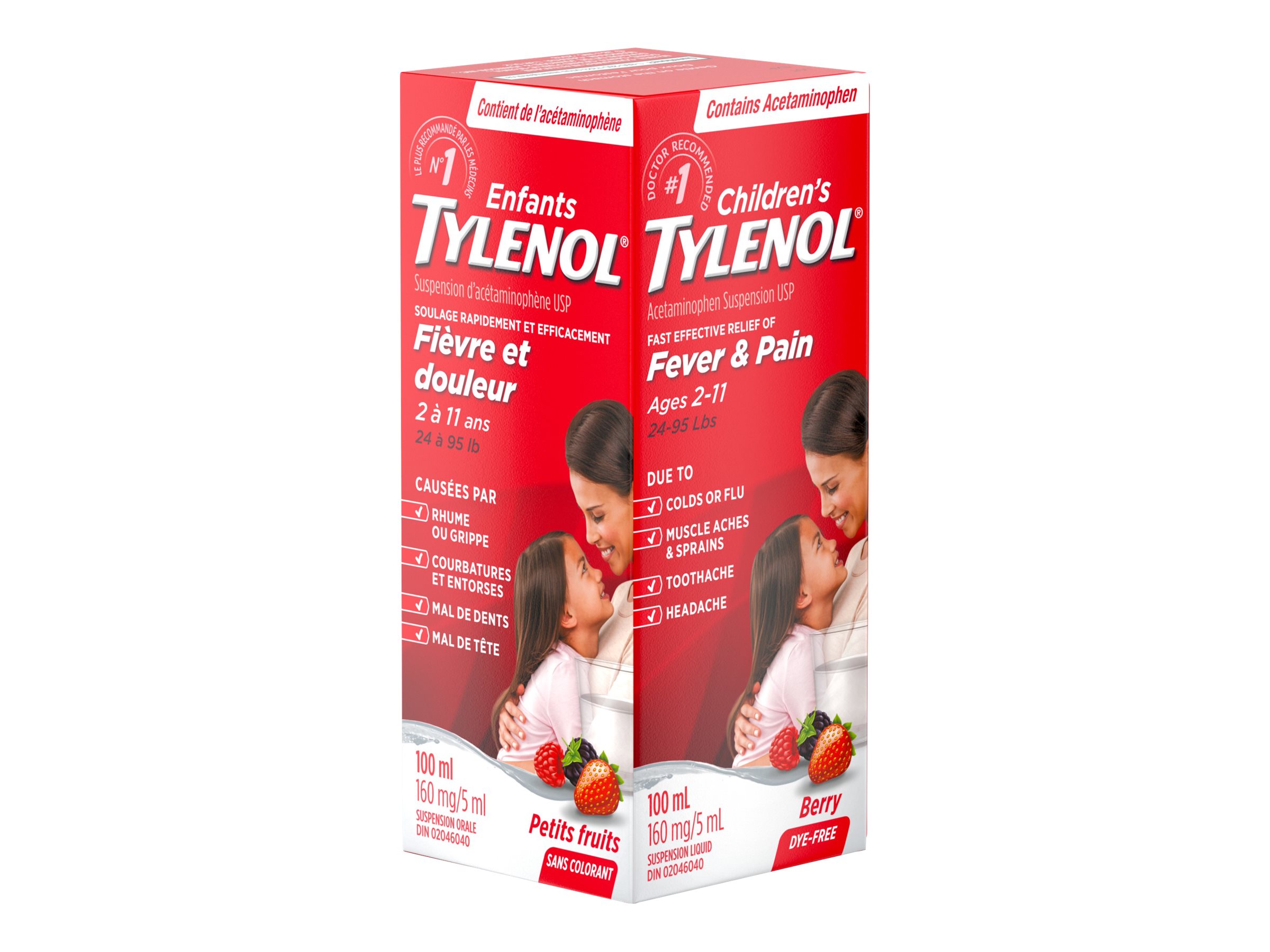 TYLENOL CHILD'S SUSP BERRY 100ML/DYE F
