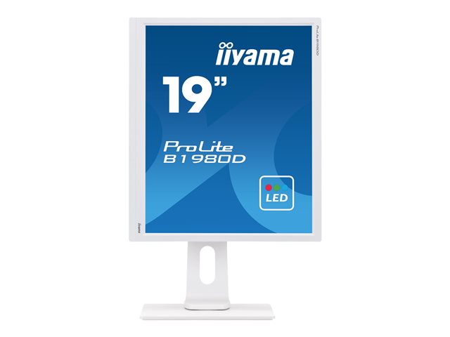 IIYAMA B1980D-W1 48,26cm 19Zoll TN 1280x1024 250cd/m2 5ms VGA DVI 13cm Pivot WHITE
