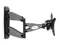 V7 CL1SA30-1E - Kit de montage ( plaque murale, double bras articulé, système de verrouillage, mécanisme de basculement 4 liaisons ) pour Écran LCD ( Système Lever-Verrouiller ) - aluminium - noir - Taille d'écran : 13 - 24 - Interface de montage : 100 x
