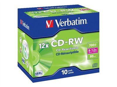 Verbatim CD-RW x 10 - 700 MB - soportes de almacenamiento