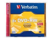 Verbatim DataLifePlus DVD+RW - 4.7 GB 8x - jewel case - DVD+RW - 4.7 GB 8x - jewel case