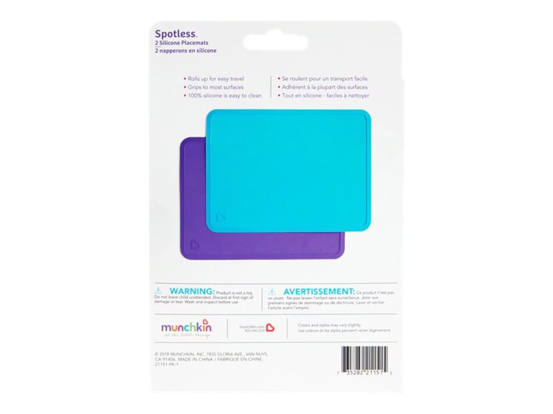 Munchkin Spotless Silicone Placemats 2 Pack Assorted London Drugs