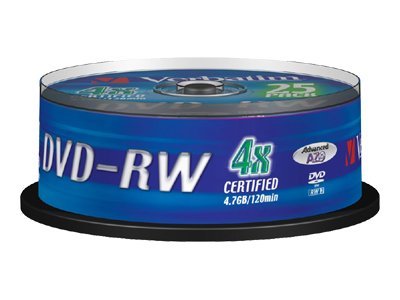 Verbatim DVD-RW x 25 - 4.7 GB - soportes de almacenamiento