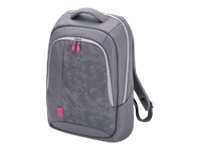 Dicota BacPac Bounce - Sac &agrave; dos pour ordinateur portable - 16.4" - gris, rose - Dicota BacPac Bounce - Sac &agrave; dos pour ordinateur portable