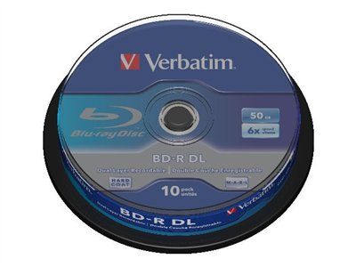 Verbatim BD-R DL x 10 - 50 GB - soportes de almacenamiento