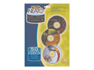 Fellowes - etiquetas mate - 50 uds.