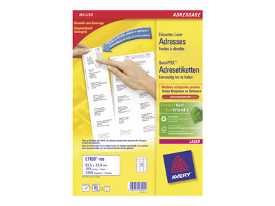 Avery - etiquetas de direcciones - 2400 etiqueta(s)