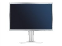 NEC MultiSync PA241W-WH - &Eacute;cran LCD - 24" - 1920 x 1200 FullHD - IPS - 360 cd/m2 - 1000:1 - 8 ms - 2xDVI-D, VGA, DisplayPort - argent&eacute;(e), gris clair - NEC MultiSync PA241W-WH - &Eacute;cran LCD