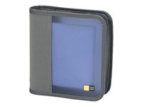 Case Logic BCW 24 - Portefeuille pour disques CD/DVD - 24 disques - plastique, polypropylène - gris, bleu poussiéreux
