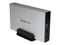 StarTech.com Caja Carcasa de Aluminio USB 3.0 de Disco Duro HDD SATA 3 III de 3,5 Pulgadas Externo UASP - Plateado - Caja de almacenamiento