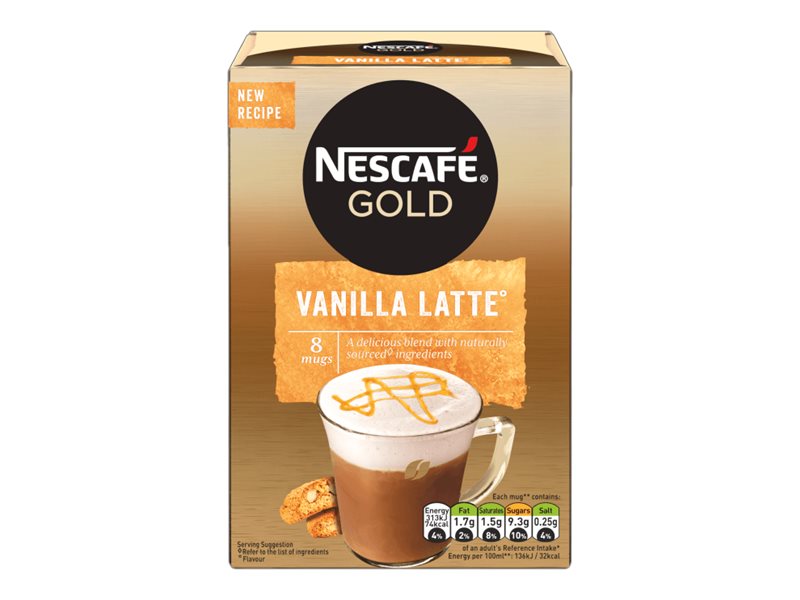 Nescafe Gold Vanilla Flavoured Coffee Mix 8x18g London Drugs
