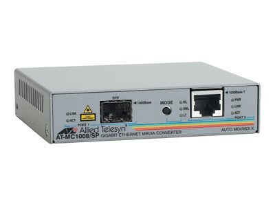 Allied Telesis 1000MB/S MEDIA CONVRT SFP OPT FBR SLOT UNIV PWRADP