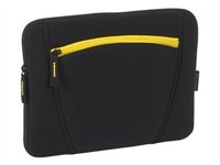 Targus Netbook Slipcase 12" with Accessory Pocket - Sacoche pour ordinateur portable - 12.1" - noir, jaune - Targus Netbook Slipcase 12" with Accessory Pocket