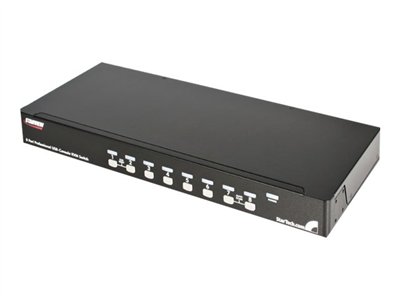 StarTech.com 8 Port 1U Rack Mount USB KVM Switch Kit with OSD and Cables