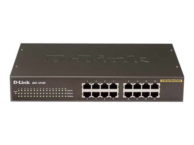 D-Link DES-1016D 16 Port 10/100 Fast Ethernet Desktop Switch | Comms ...