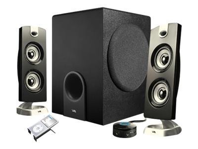 Cyber Acoustics 3 PC SUBWOOFER/SAT SYSTEM MP3 CRADLE BLACK
