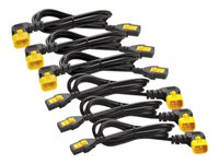 APC Power Cord Kit (6 ea), Locking, C13 TO C14 (90 Degree), 0.6m