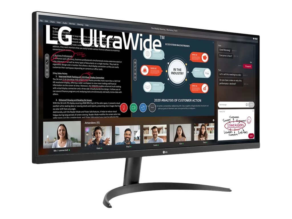 LG 34 Inch UltraWide Full HD HDR Monitor with FreeSync - 34WP500-B.AUS