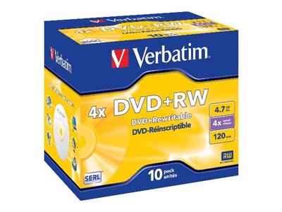 Verbatim DVD+RW x 10 - 4.7 GB - soportes de almacenamiento