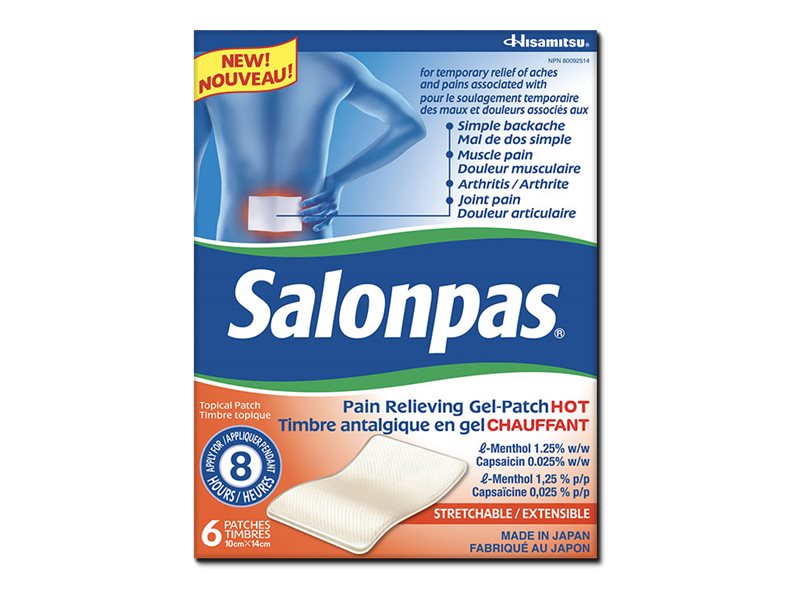 SALONPAS PAIN RELIEF PATCH 6'S