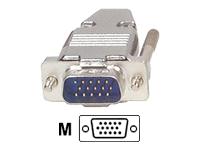 StarTech.com Assembled HD15 Male Solder D-SUB Connector with Metal Backshell Display connector - HD-15 (M) - Display connector - HD-15 (M)