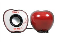 PORT Designs Eat Me - Haut-parleurs portatifs - 6 Watt (Totale) - rouge
