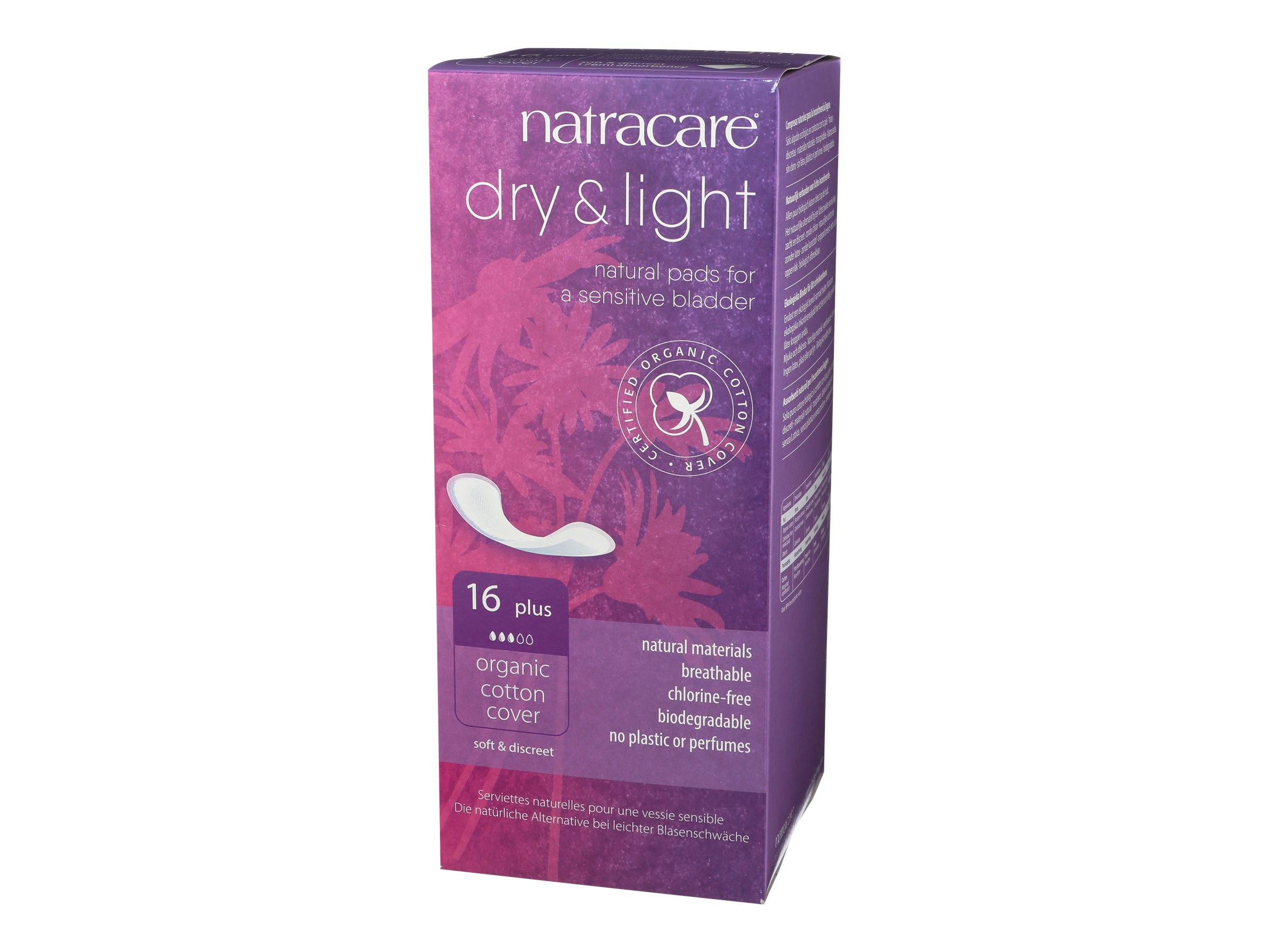 Natracare Dry And Light Natural Plus Incontinence Pads 16s 2217