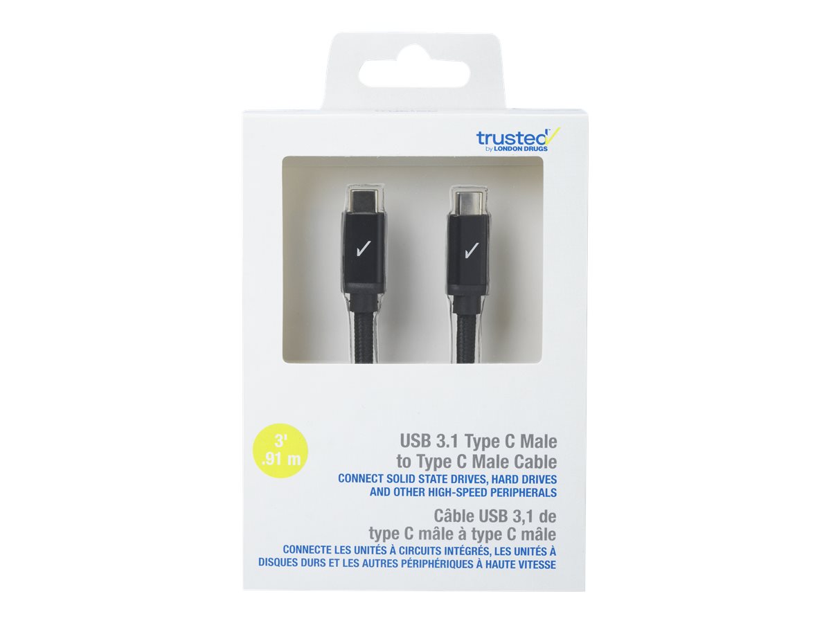 Trusted by London Drugs USB 3.1 Gen 2 TypeC to TypeC Cable 3ft