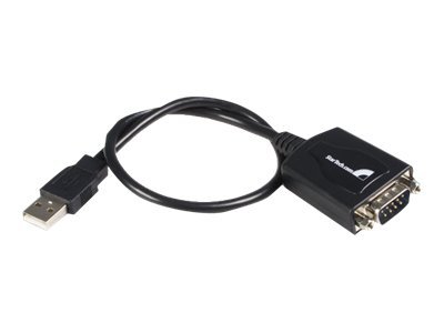 StarTech.com 1 ft USB to RS232 Serial DB9 Adapter Cable with COM Retention