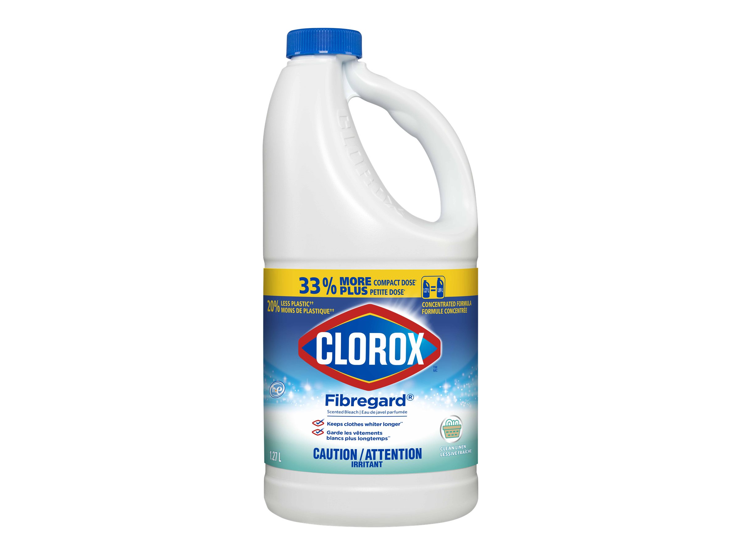 Clorox Fibregard NEW for 2020 Concentrated Bleach Formula 1.27L