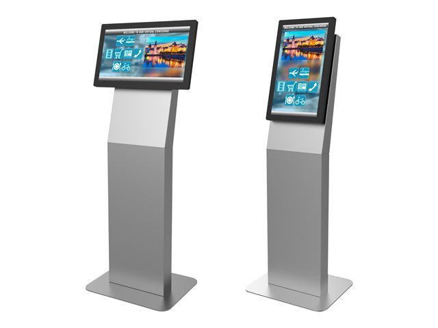 PEERLESS Landscape/Portrait Kiosk Fits most 15inch 22inch OR 32inch Displays Silver