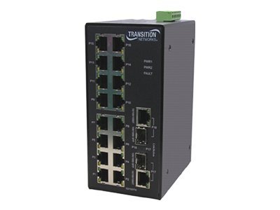 Transition Hitemp Unmgd Indust Swch 16 10/100Btx + 2 Gbit