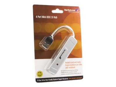 Startech 4Pt Mini Usb 2.0 Hub Laptop Sized