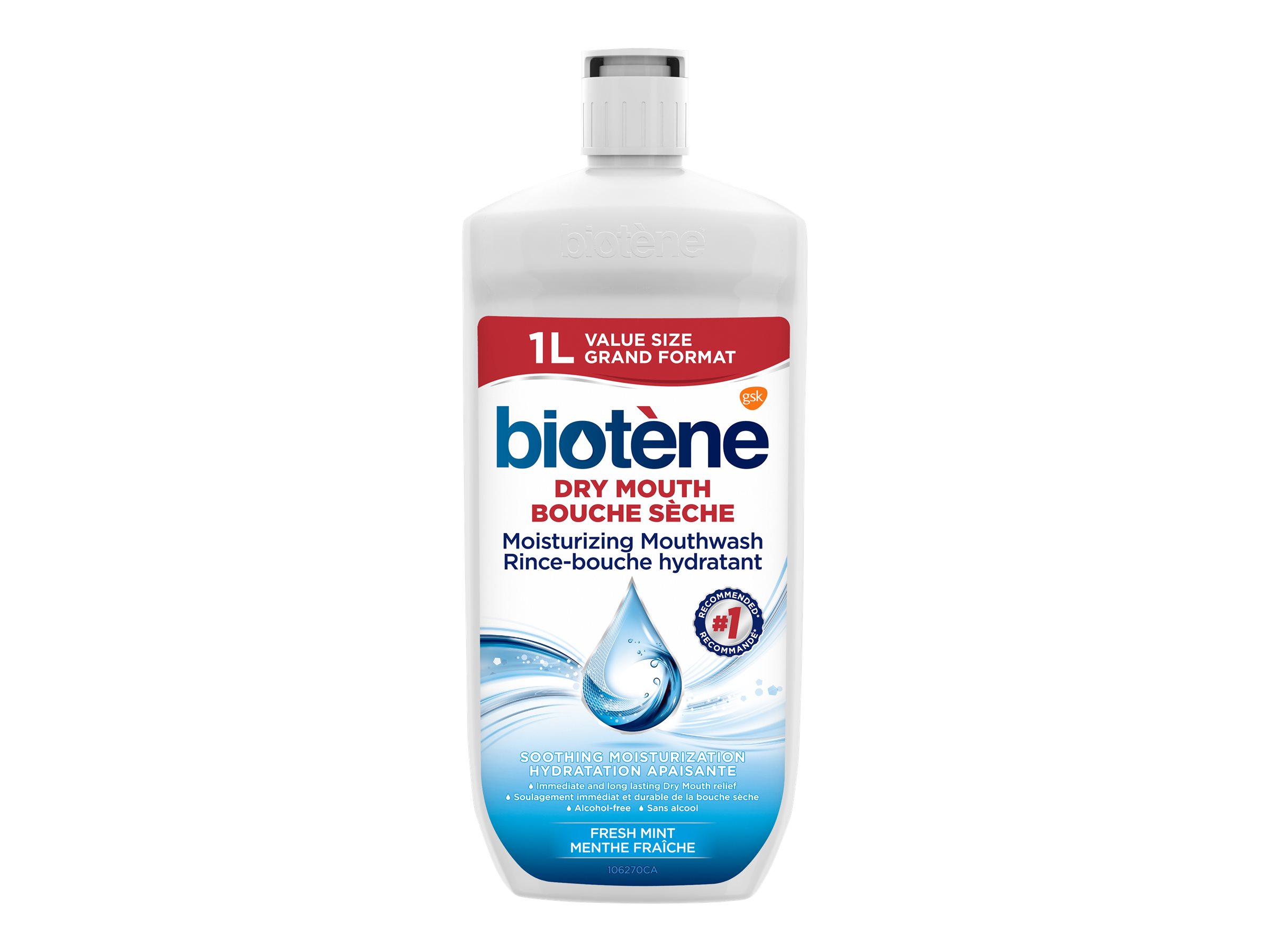 Biotene Dry Mouth Moisturizing Mouthwash Fresh Mint 1l